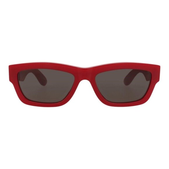 Alexander McQueen Unisex Square/Rectangle Red Red Grey Fashion Designer Eyewear